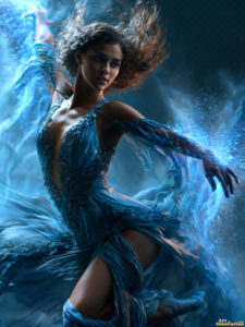 Female Art in Motion – AI Abstract Art