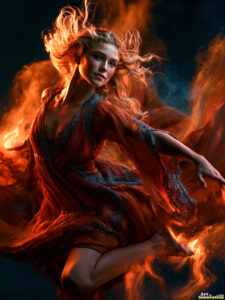 Female Art in Motion – AI Abstract Art