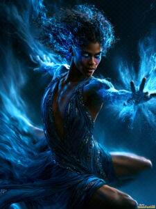 Female Art in Motion – AI Abstract Art