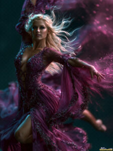 Female Art in Motion – AI Abstract Art