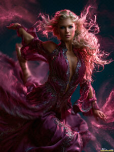 Female Art in Motion – AI Abstract Art
