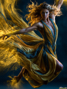 Female Art in Motion – AI Abstract Art