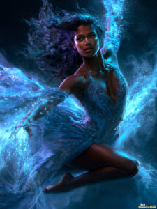 Female Art in Motion – AI Abstract Art
