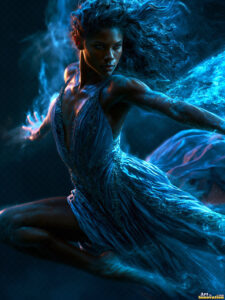 Female Art in Motion – AI Abstract Art