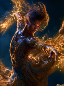 Female Art in Motion – AI Abstract Art