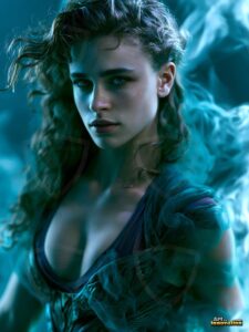 Beautiful Women Enveloped by Color – AI Abstract Art
