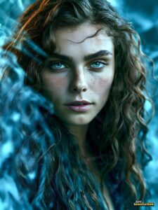 Beautiful Women Enveloped by Color – AI Abstract Art