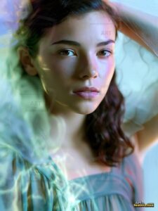Beautiful Women Enveloped by Color – AI Abstract Art