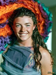 Beautiful Women Enveloped by Color – AI Abstract Art