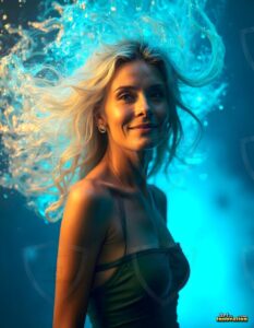 Beautiful Women Enveloped by Color – AI Abstract Art