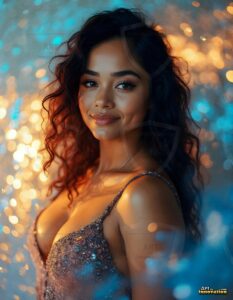 Beautiful Women Enveloped by Color – AI Abstract Art
