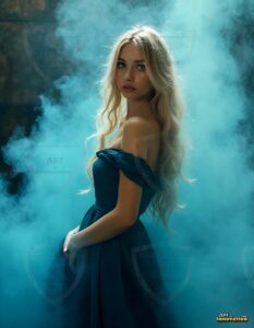 Beautiful Women Enveloped by Color – AI Abstract Art