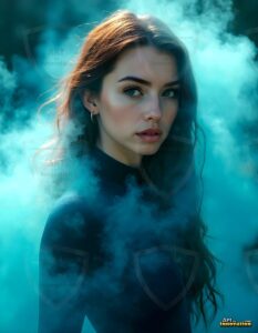 Beautiful Women Enveloped by Color – AI Abstract Art