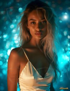 Beautiful Women Enveloped by Color – AI Abstract Art