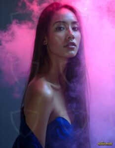 Beautiful Women Enveloped by Color – AI Abstract Art