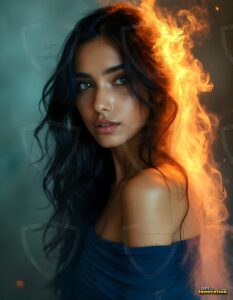 Beautiful Women Enveloped by Color – AI Abstract Art