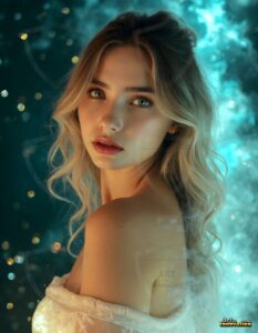 Beautiful Women Enveloped by Color – AI Abstract Art