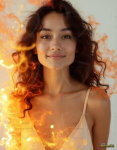 Beautiful Women Enveloped by Color – AI Abstract Art