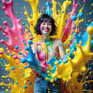 Paint splat fun Art – 1×1 #0116
