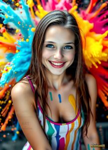 Paint splat fun Art – 3×4 #0104