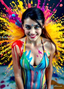 Paint splat fun Art – 3×4 #0105