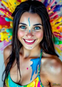 Paint splat fun Art – 3×4 #0107