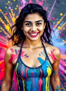 Paint splat fun Art – 3×4 #0117