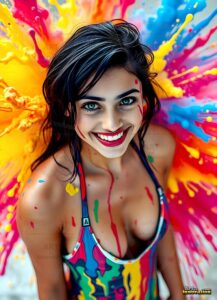 Paint splat fun Art – 3×4 #0121