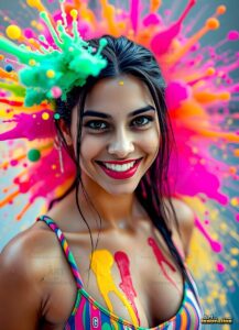 Paint splat fun Art – 3×4 #0127