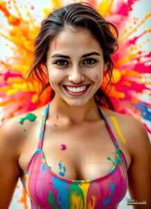 Paint splat fun Art – 3×4 #0130