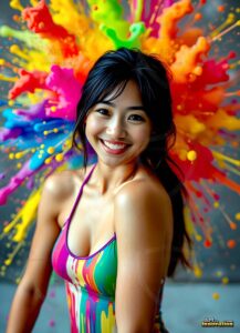 Paint splat fun Art – 3×4 #0133