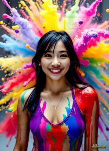 Paint splat fun Art – 3×4 #0138