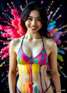 Paint splat fun Art – 3×4 #0146