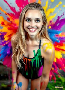 Paint splat fun Art – 3×4 #0161