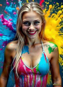 Paint splat fun Art – 3×4 #0164