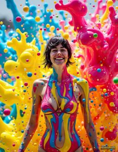 Paint splat fun Art – 3×4 #0170