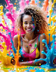 Paint splat fun Art – 3×4 #0172