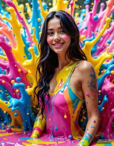 Paint splat fun Art – 3×4 #0177