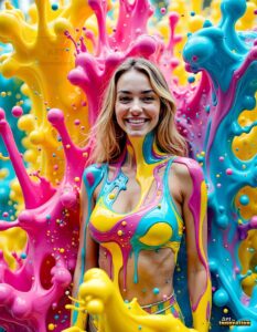 Paint splat fun Art – 3×4 #0184