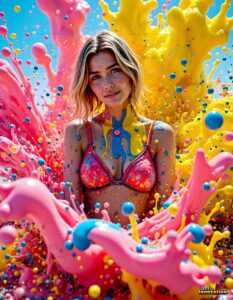 Paint splat fun Art – 3×4 #0185