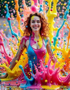 Paint splat fun Art – 3×4 #0189