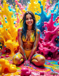 Paint splat fun Art – 3×4 #0194