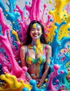 Paint splat fun Art – 3×4 #0197