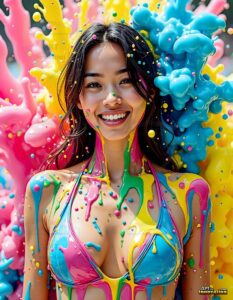 Paint splat fun Art – 3×4 #0198