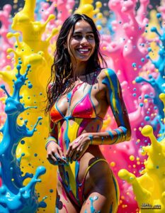 Paint splat fun Art – 3×4 #0202