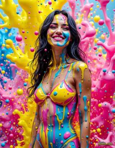 Paint splat fun Art – 3×4 #0203