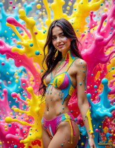 Paint splat fun Art – 3×4 #0205