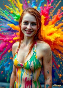 Paint splat fun Art – 3×4 #0212
