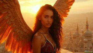 Angels from Above – Female Angel Art – AI Fantasy Art