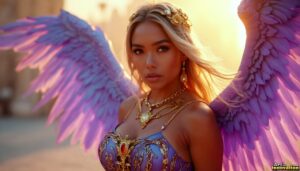 Angels from Above – Female Angel Art – AI Fantasy Art